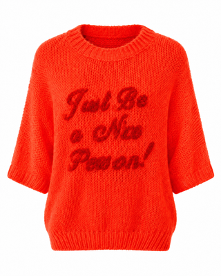 Nico Slogan Knit - Orange