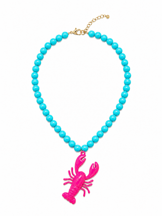 Lobster Necklace - Turq