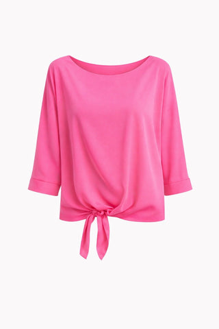 Avery Chiffon Tie Blouse Pink