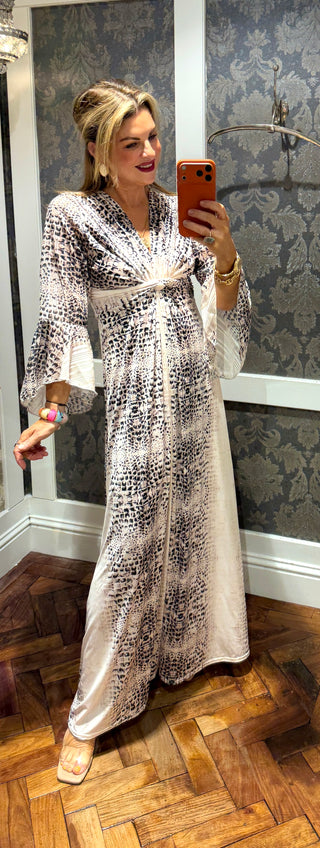 Golden Hour Dress - Abstract snake print