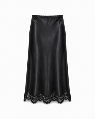 Margot Midi Lace Skirt - Black