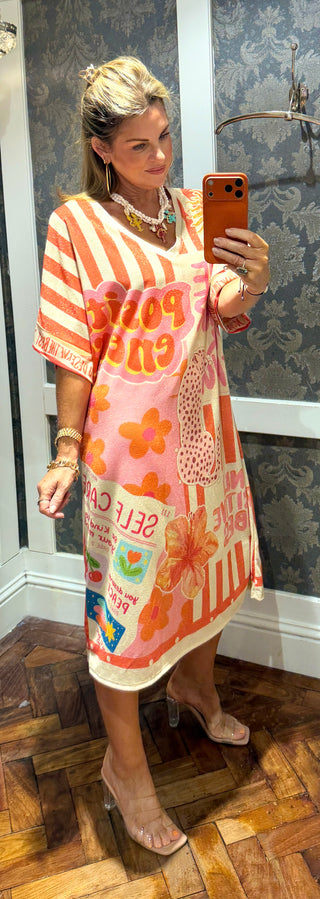 Ivan Midi Dress - Orange