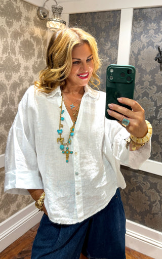 Anouk White Linen Shirt