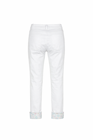 Ditsy Patch Jean - White