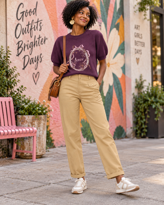 Amour Embroidered Knit - Purple
