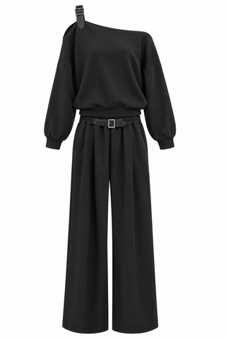 Kyla 2 Piece Leisure Suit - Black