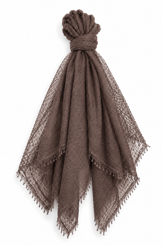 Pam Lightweight Crinkle Scarf- Brown