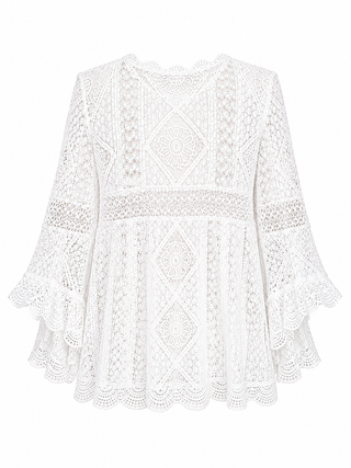 El Crochet Lace Top -White