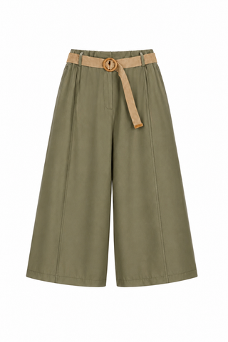 Kate Culotte with Belt - Khaki