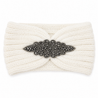 Diamanté Headband -White-Sliver
