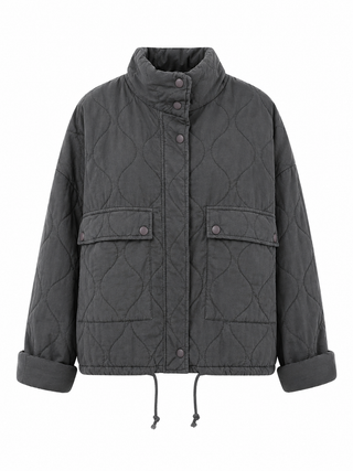 Aspen Quilted Cotton Jacket - Washed Black
