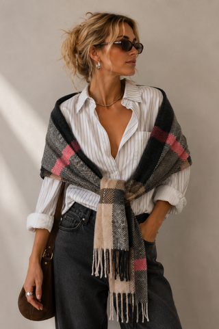 Serena Check Scarf