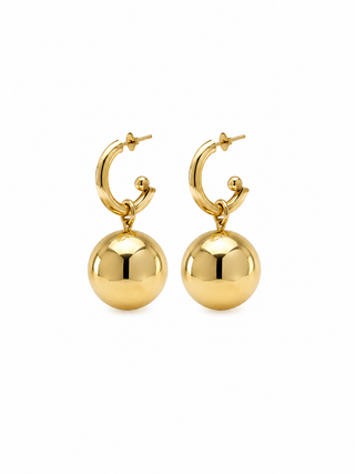 Hoop earrings with Ball Drop