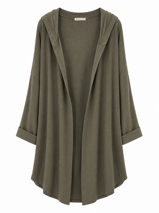 Sorrento Hooded Cardi - Khaki
