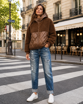 Goldie Puffer Jacket- Brown