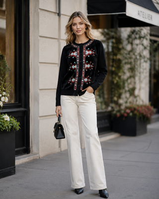 Ernestine Velvet Cardigan Derhy