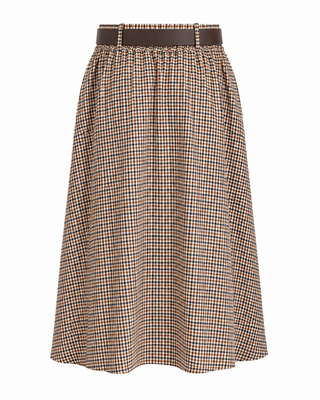Millie Check Midi Skirt