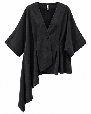 Cleo Asymmetric Jacket - Dark Navy