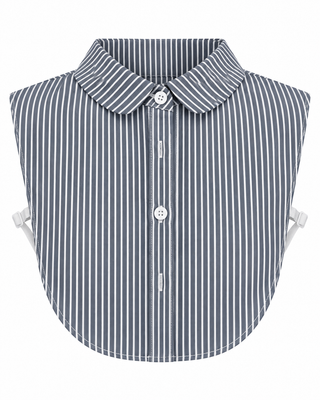 Navy pinstripe collar shirt insert