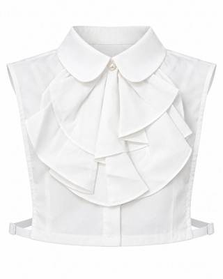 White frill collar shirt insert