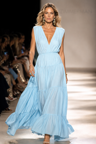 Bella Cotton Dress - Blue