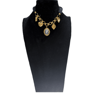 Fabric Cameo Necklace