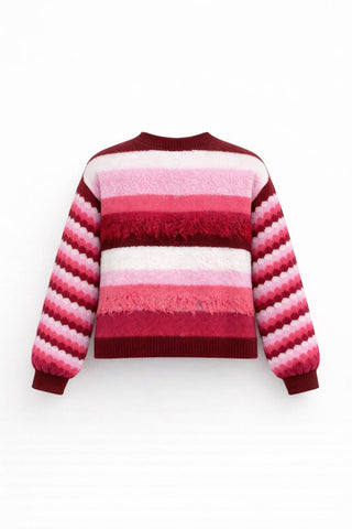 Kelly Stripe Jumper- Pink